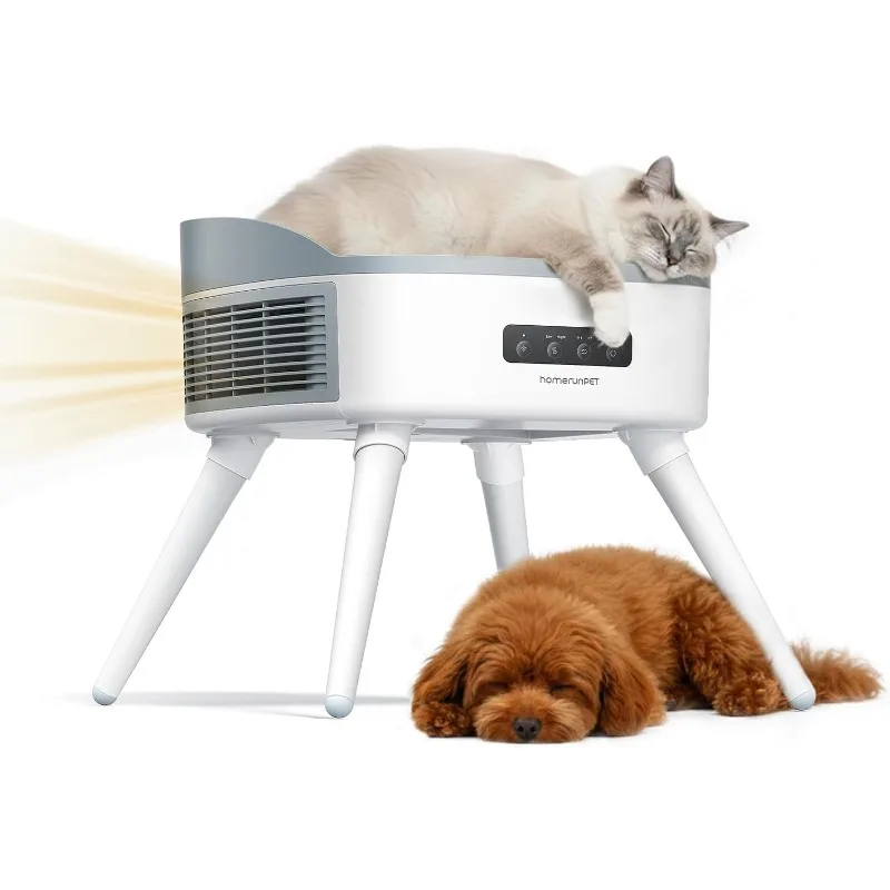 

Обогреватель HomeRunPet Pet-Safe Space Heater с подогреваемой лежанкой для кошек - керамический обогреватель 2-в-1 для помещений и животных, 1300 Вт, быстрый нагрев, энергосберегающий.