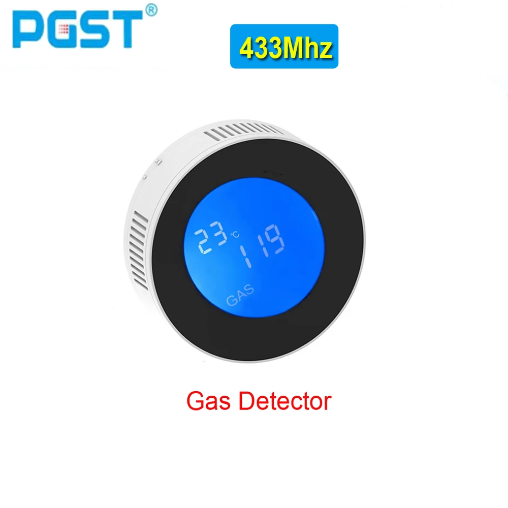 

PGST 433Mhz digital LCD wireless gas alarm,combustible natural gas leak detector,household and kitchen intelligent alarm sensors