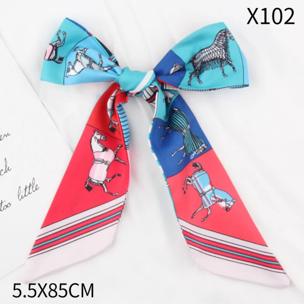 

Fashion Horse Printing Printed Silk Scarf Luxury Retro Neck Strap Versatile Polyester Silk Scarves