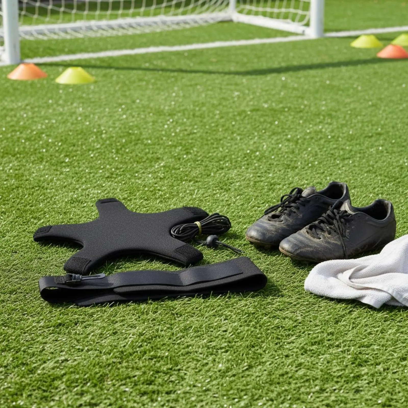 Solo Kicking Sport Strike Practice Aid Improves Form Elastic Sphere Return Belt Netball Rebounder Practice Aid Adjustable Fit view 5