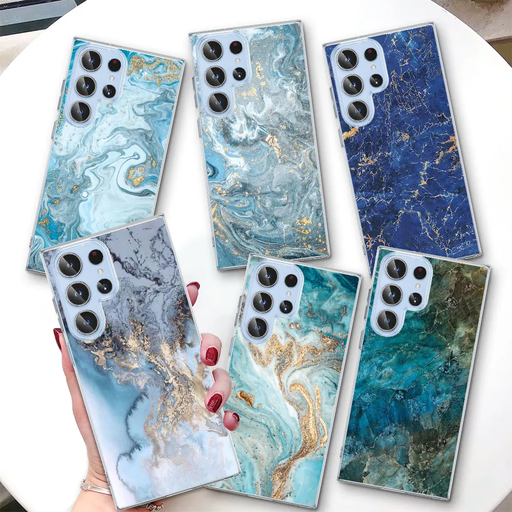 

Красочный мраморный чехол для Samsung Galaxy S25 Edge S22 S23 S24 S20 Ultra S21 FE S10 Plus противоударный прозрачный чехол из ТПУ для телефона