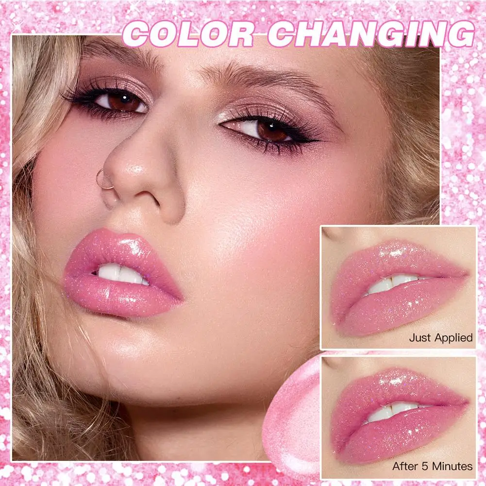 Lip Balm Colors Changing Moisturizing Natural Shimmer Cosmetics Gloss Lips Plumper Lips K9w4