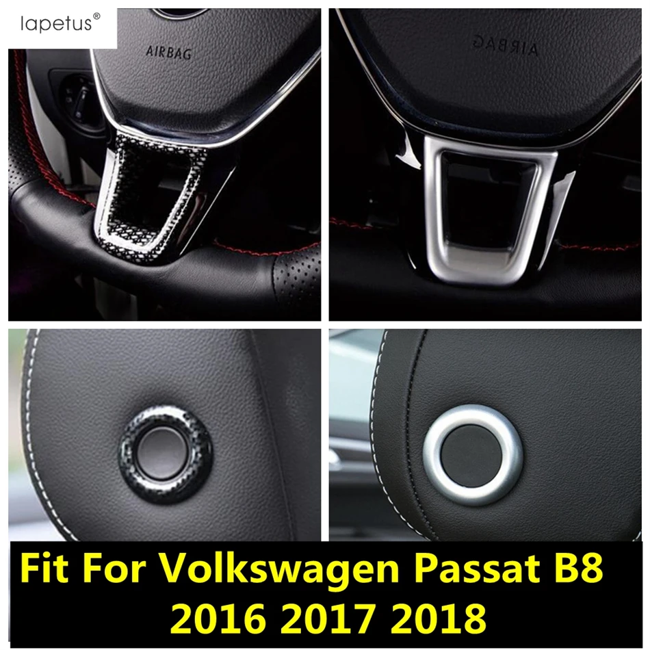 Seat Head Pillow Headrest Button / Steering Wheel Frame Decor Cover Trim Accessories For Volkswagen Passat B8 2016 2017 2018