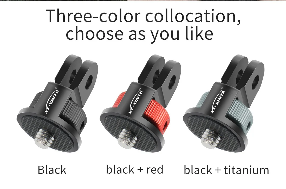 Universeller 360° Schwenkbarer 1/4 Zoll Schraubenadapter Mini-Stativadapter M5 Rändelschraube für Gopro-Halterung Insta360 DJI OSMO Pocket 4 Kamera – Detail 3
