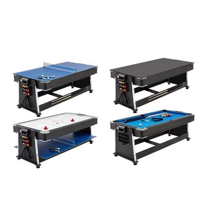 

4-in-1 Flip Top Multi-Game Table (7FT) - Combines Air Hockey, Indoor Billiards, Ping Pong and Dining Table