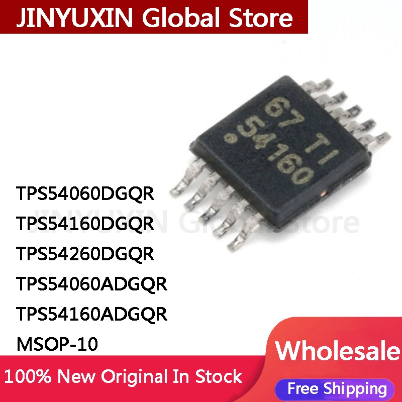 5Pcs TPS54160DGQR TPS54060 54060 TPS54160 54160 TPS54260 54260 TPS54060 54060 TPS54160 54160 ADGQR MSOP-10 IC Chip In Stock