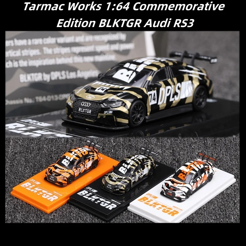 

В наличии: 1:64 BLKTGR Audi RS3 LMS литая под давлением модель автомобиля из сплава, праздничная подарочная игрушка для мальчиков, коллекционный предмет для взрослых.