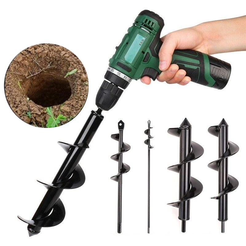 

Ground Drill Bit Spiral Blade Planting Flowers Grass And Vegetables Spiral Rod Hemp Garden Forest Greening Loose Soil Drill