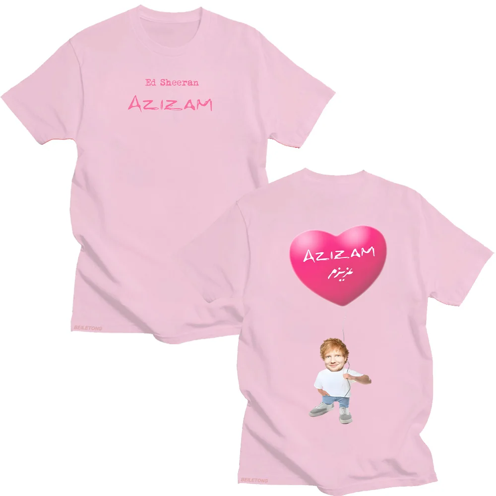 Ed Sheeran New Music Azizam Tshirts Heart Balloon Ed Sheeran Inspired Y2K Tees Unisex High Quality Cotton Short Sleeve T-shirts