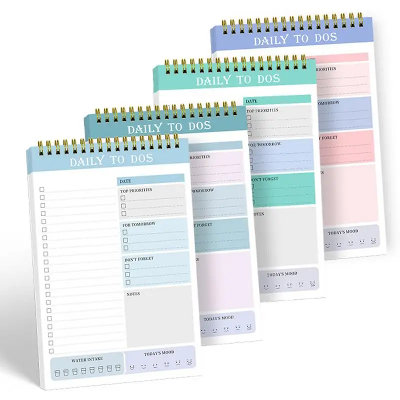 Daily To Do List Coil Undated Daily Work Planner Task Checklist Organizer Agenda Pad For Work Home Work Organizer Notebook Task