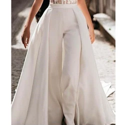 Satin Detachable Skirt Wedding Removable Train for Dresses Bridal Overskirt