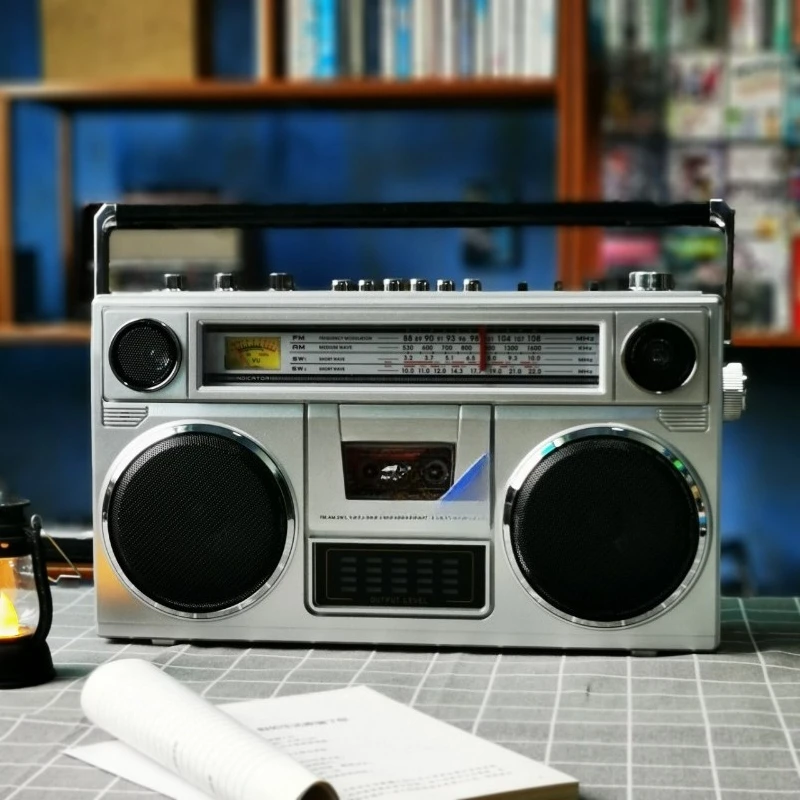 Brand new retro nostalgic tape recorder, tape recorder with Bluetooth speaker, plug-in card stereo radio charging