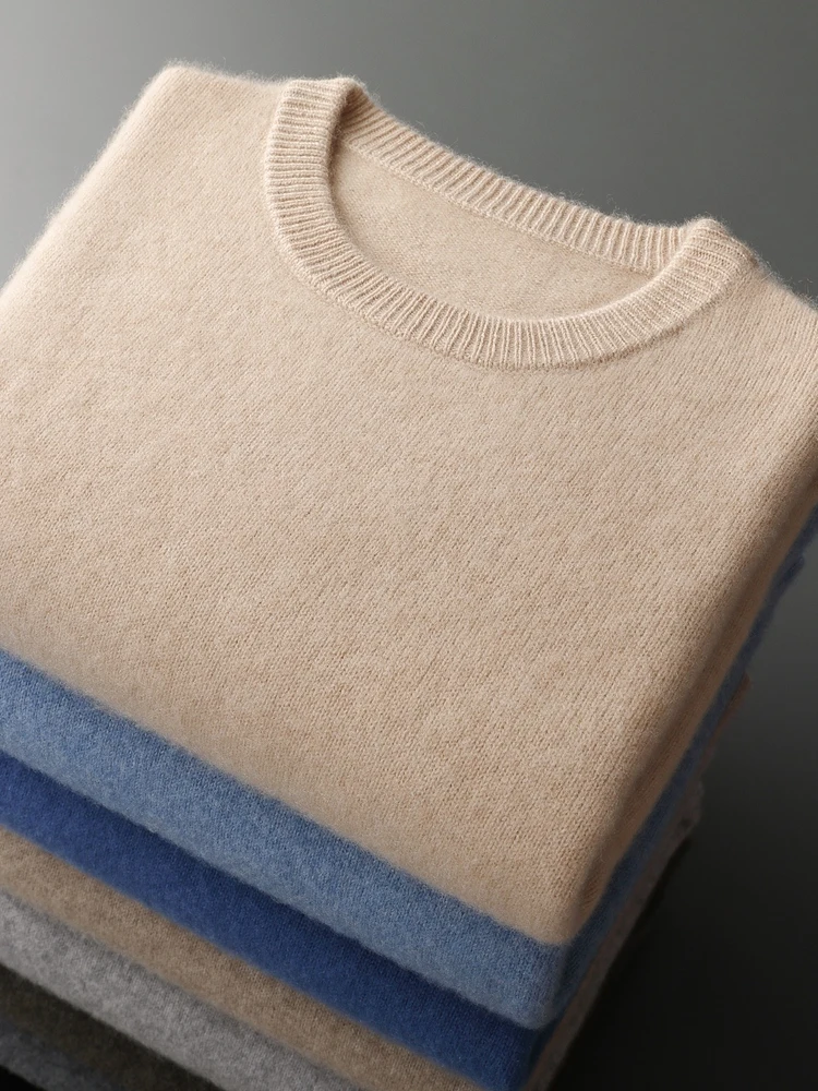 

Choice 100% Cashmere Sweater Men O-neck Basic Pullover Autumn Winter Soft Warm Comfy Bottom Cashmere Knitwear High Quality Tops