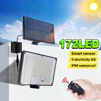 Super Hrightness 192/172/104 LED Solar Light Outdoor 3 Modes Motion Sensor Remote Control Solar Wall Lamp Waterproof Floodlight