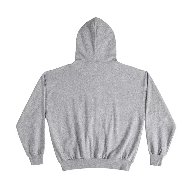 جديد فاخر كاني ويست الجيش رمادي زمم البلوز هوديس هودي قمصان سويت شيرت بقلنسوة المخملية القطن سميكة الصوف حجم 1 2 3 E60