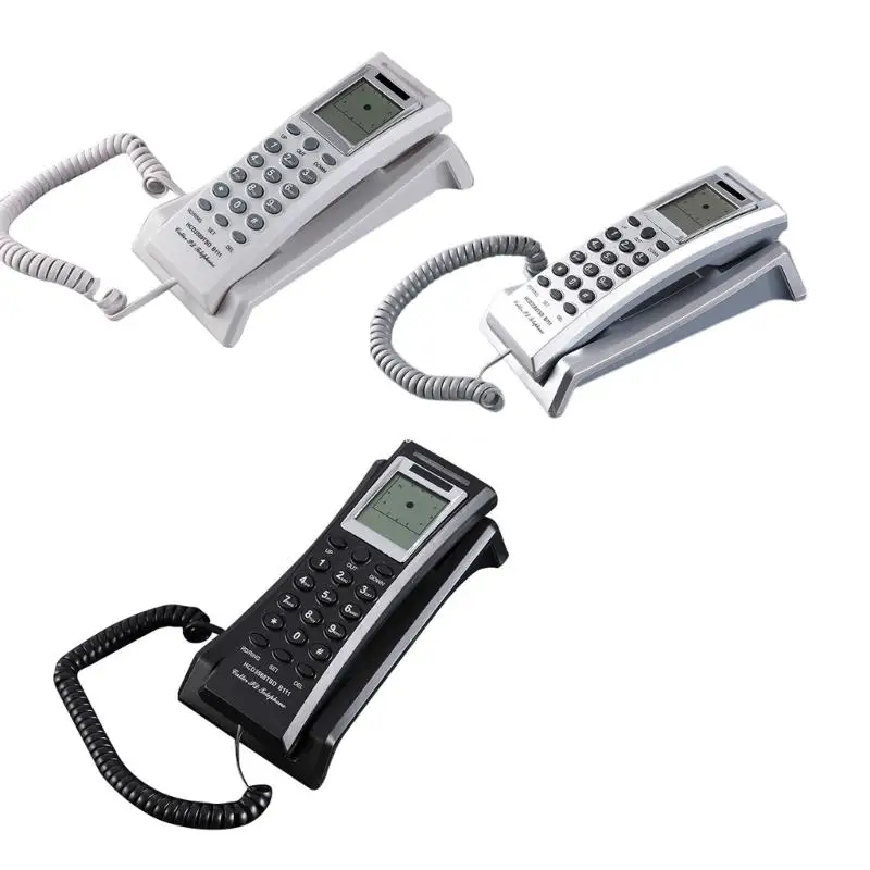 Mini Wall Phone Wall Mount Telephone Desktop Corded Landline Phone Fixed Telephone for Home Hotel School Office Dropship