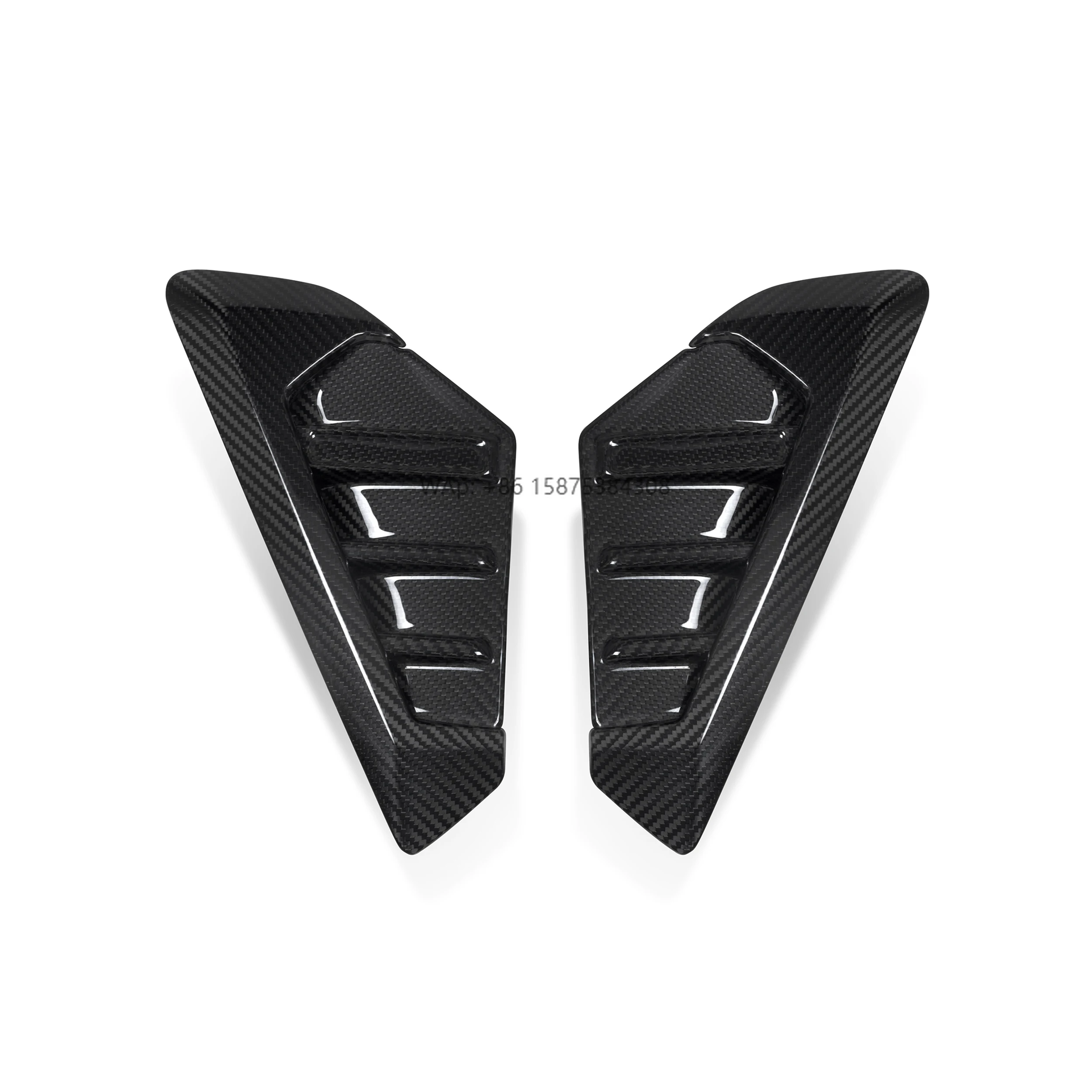 

100% Dry Carbon Fiber MP Style Front Fender Splitter Replacement for X5 G05 LCI 2023+ Front Air Vent Trims Cover