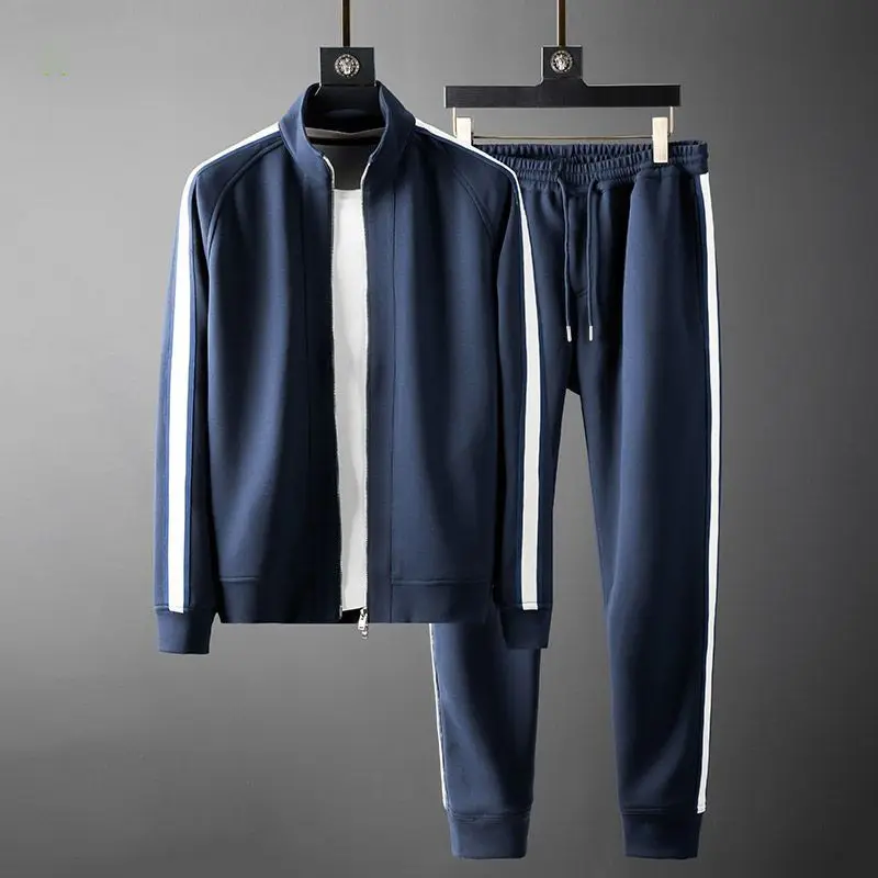 

2023 spring and autumn men's suit casual sports trend light luxury sweater men's clothing set