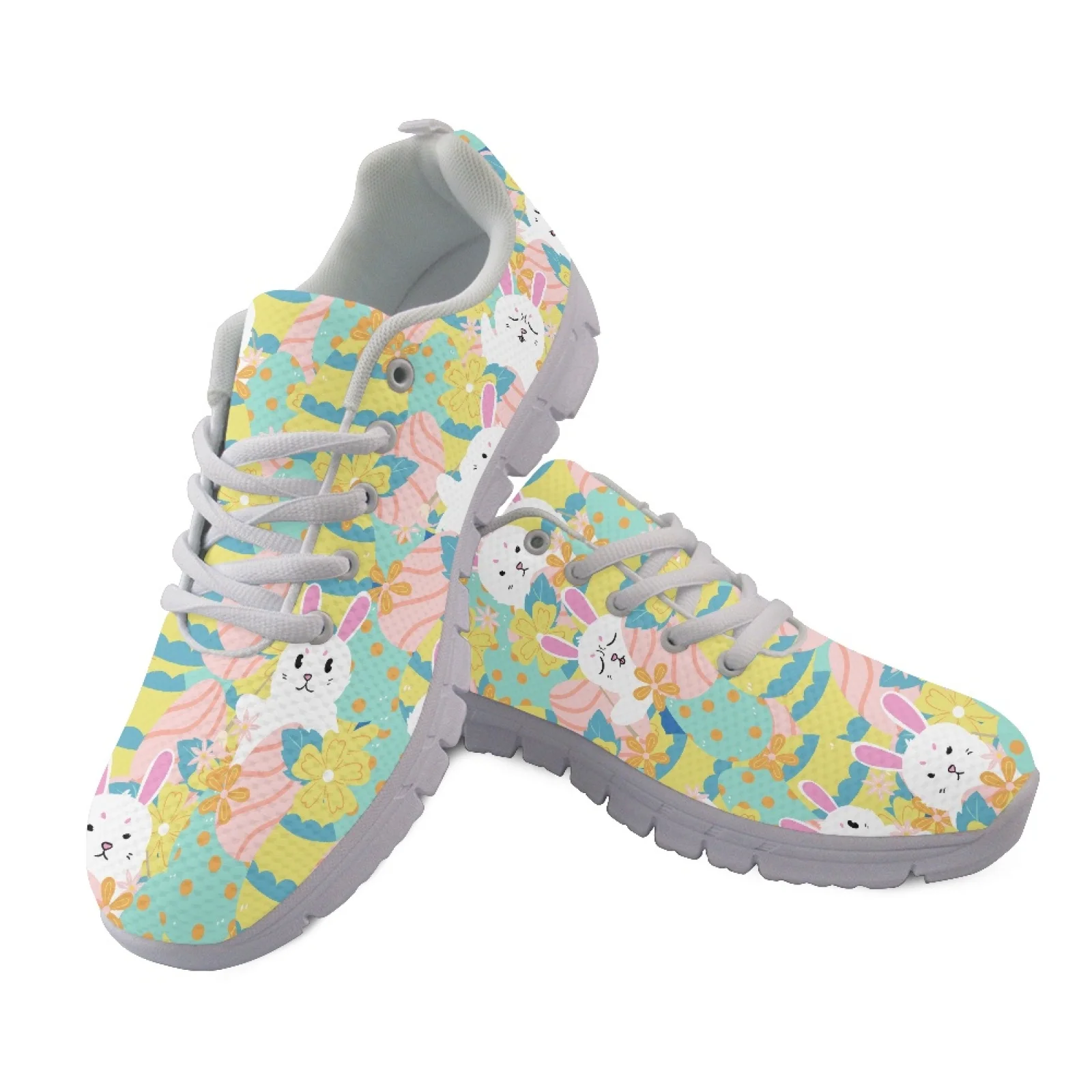 Coloranimal Rabbit New Trend Lace-up Training Shoes for Men Mesh & EVA Sole Walking Sneakers Walking Shoes