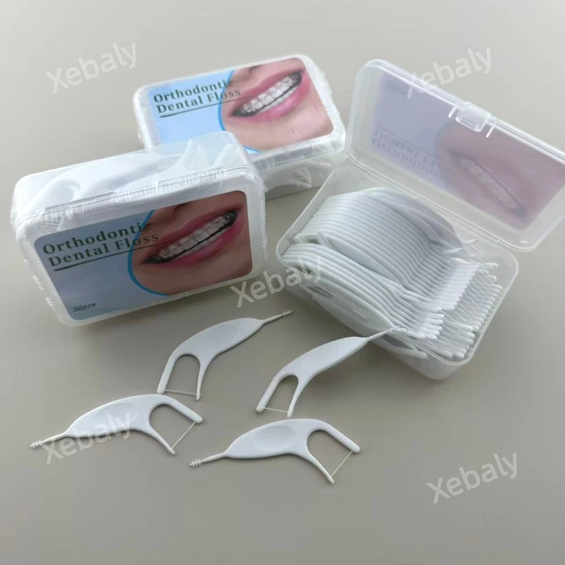 

10 коробок, ортодонтические зубные нити, оптовая упаковка, 50 шт., набор для чистки зубов, уход за одним, незаменимый для гигиены полости рта