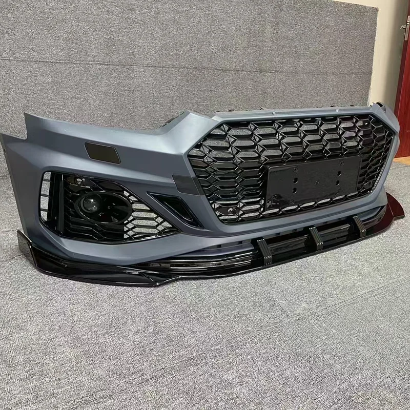 Car RS5 Style Front Bumper Body Kits With Front Lip Black Grille for audis A5 S5 B9.5 2020 2021 2022 2023 2024 - view 4