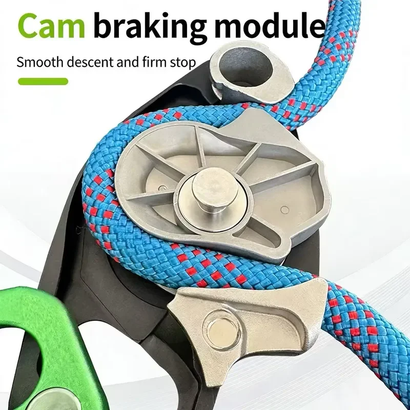 Descender Anti-Panic High-Altitude Work Climbing Rapid Descent Mountaineering Safety Rope Hand-Controlled Stop Slow