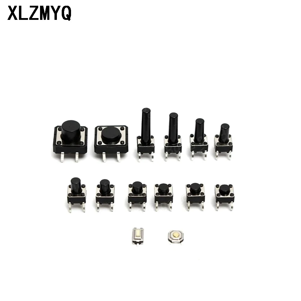 140pcs/lot 14types Momentary Tact Tactile Push Button Switch SMD Assortment Kit Set DIY Electronic Touch Switch Set