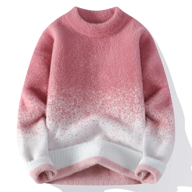 المألوف محبوك طويلة الأكمام الرجال السترة قميص تنفس رمادي فضفاض صالح جولة الرقبة المطبوعة ملابس الخريف عارضة