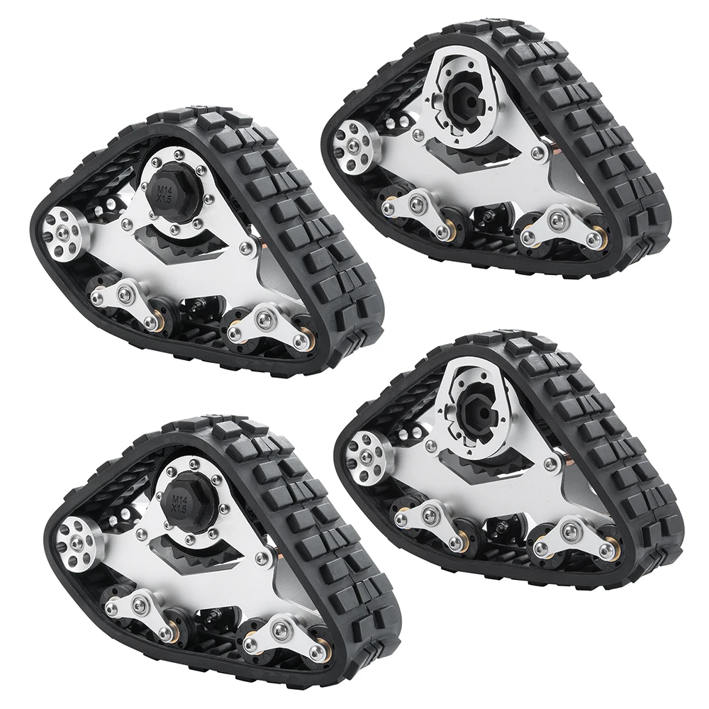 YEAHRUN RC Car Snow Tires All Terrain Tracks Wheels Sandmobile Conversion for 1/10 Axial SCX10 TRX4 D90 Upgrade Parts