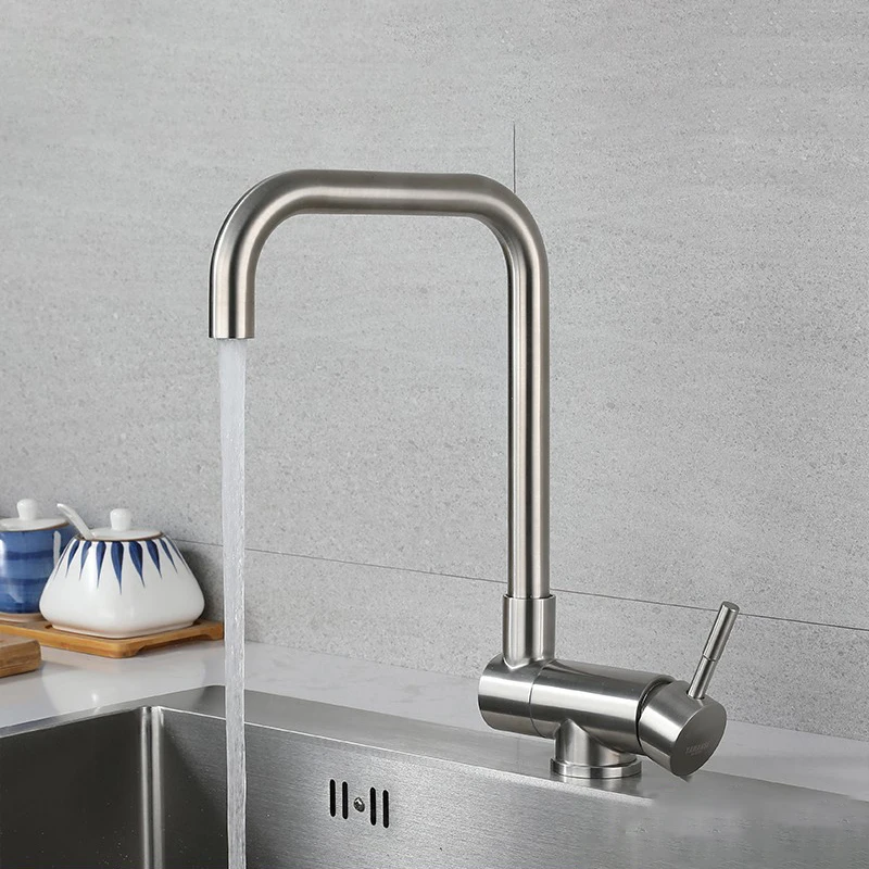Kitchen Rotating Faucet Folding Down Hot Cold Water Mixer Inner window Faucet for Bathroom Home Caravan Yacht Boat Camping RV