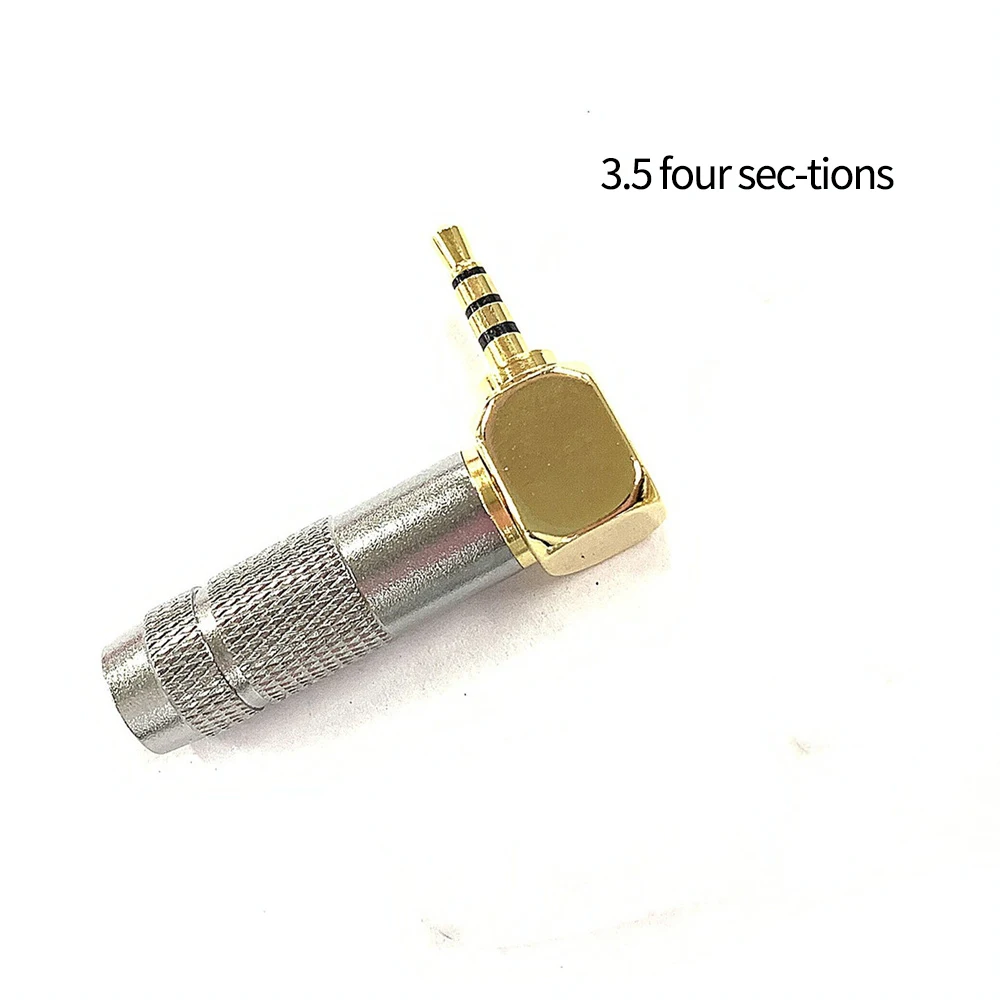 1~4PCS Replacement 3.5mm Stereo 4 Pole or 3 Pole Male Repair Headphones Audio Jack Plug Connector Soldering for Most Earphone