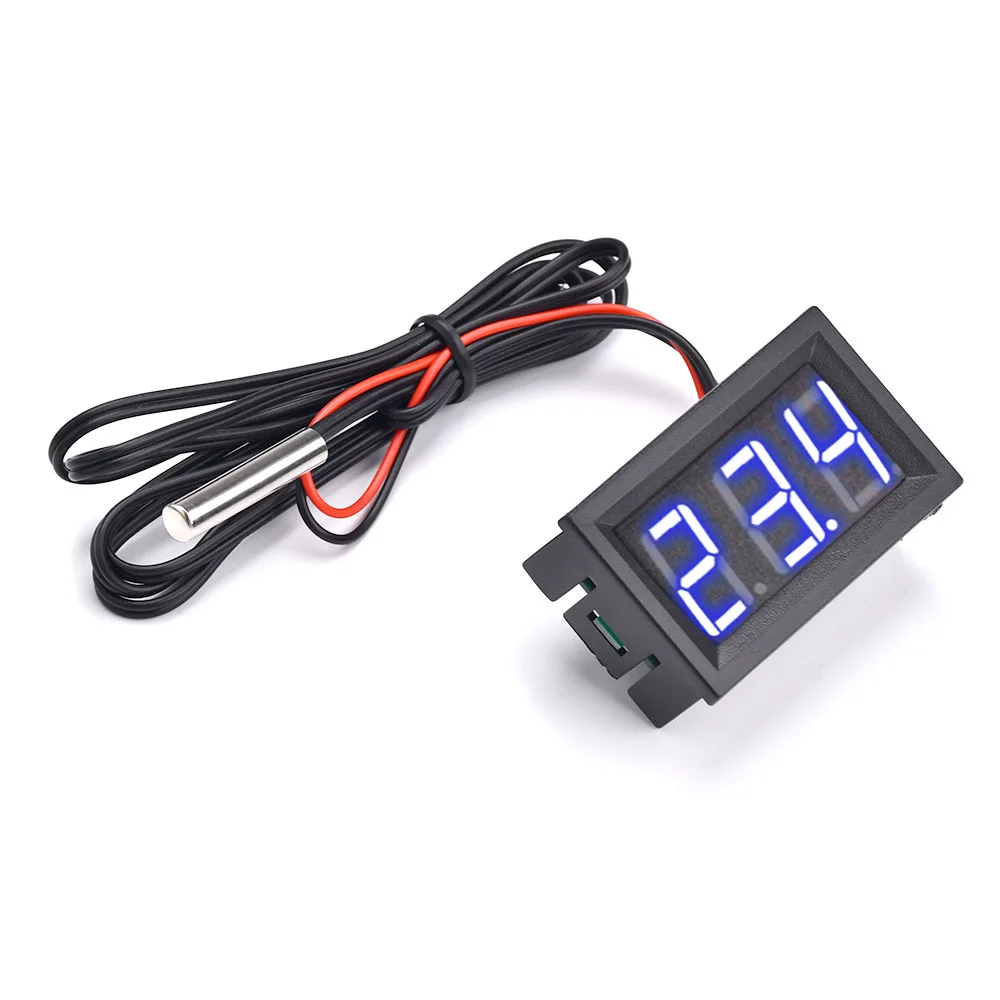 DC4-30V 0.56 Inch LED Display Temperature Controller NTC 3950 10K Digital Temperature Sensor With NTC Probe Cable