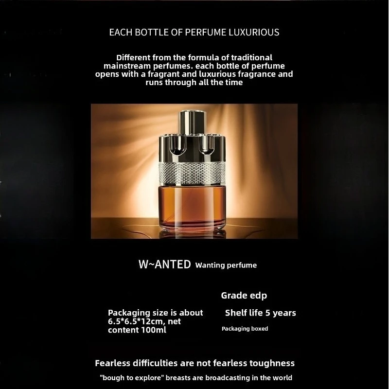 

Men's Cologne Fragrance Perfume Eau De Parfum Date Night Lasting Wear Irresistible Intense Spicy Woody Seductive Fragrance 100ml