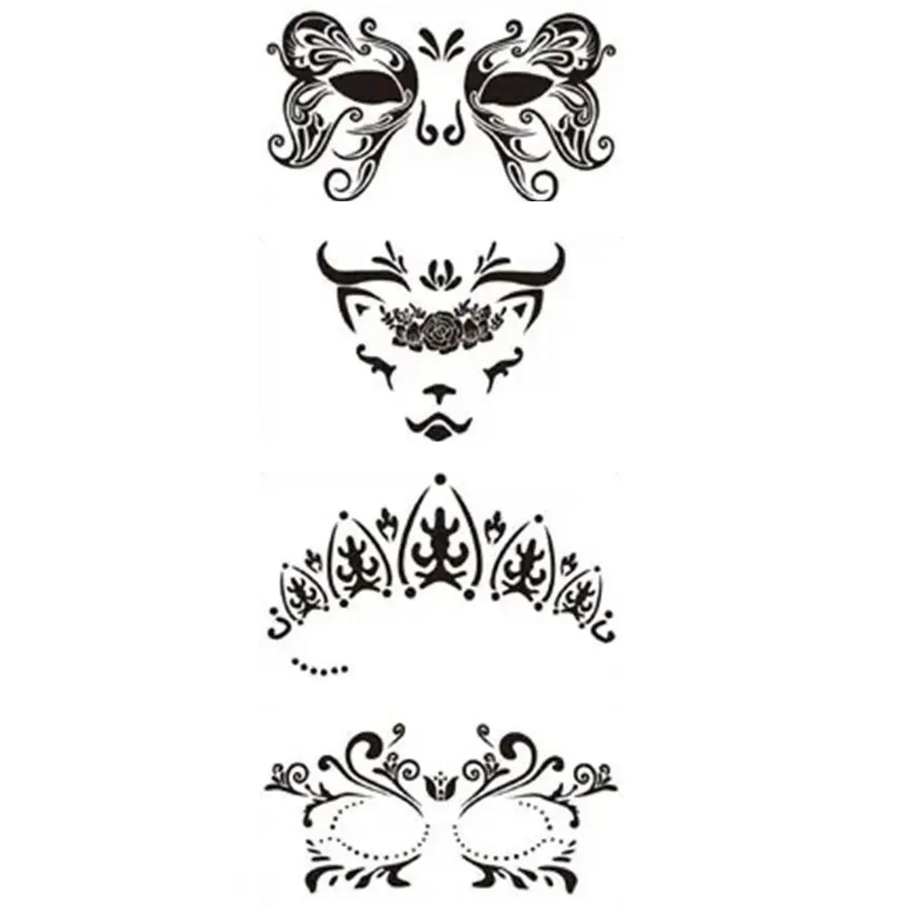 Hand Painting Body Painting Aid Tattoo Stencil Temporary Waterproof Drawing Painting Stencil Reusable DIY Makeup Art Template