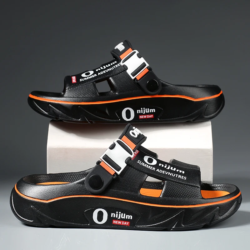 

Men Slippers Summer New 2026 Slides Dual-purpose Sandals EVA Soft-sole Unisex Men Women Indoor Outdoor Walking Beach Shoes