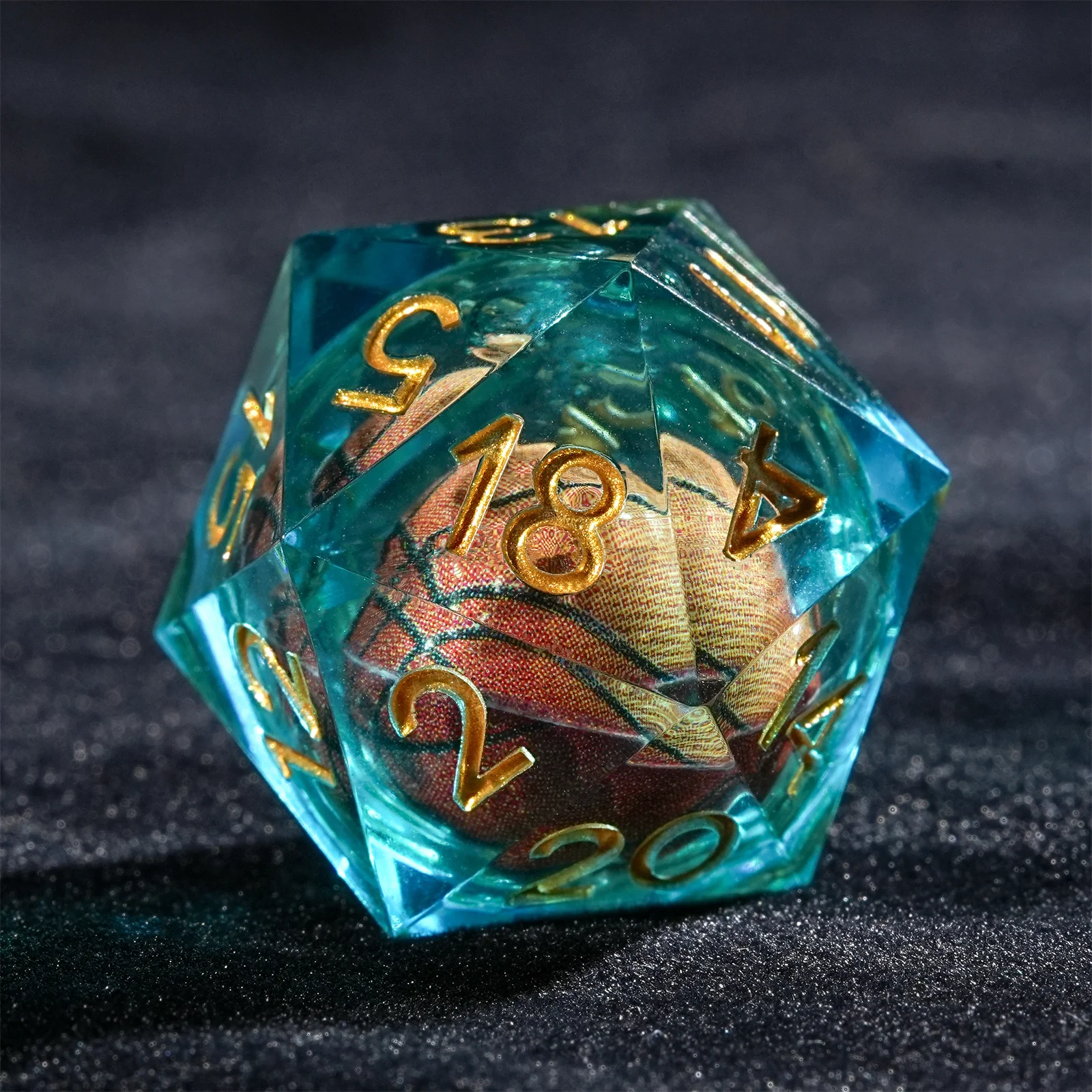 

1-7pcs DND Dice Basketball/Football Dice Soccer Resin Dice Multi-sided Polyhedral Dice for D&D Game COC Role Playing RPG Table