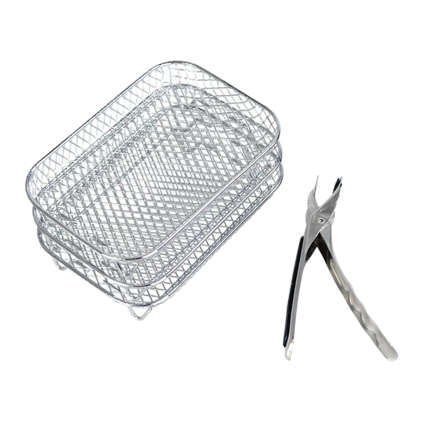 Rejilla para freidora de aire de Metal, 3 uds., con Clip, rejilla para tostadas para cocinar galletas de cocina