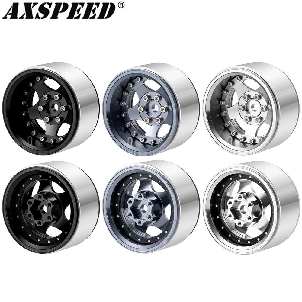 

AXSPEED 4 шт. 1,9-дюймовые ступицы колес с бисером для осевого SCX10 CC01 TRX4 TRX6 Wraith D90 1/10 RC Гусеничный автомобиль, аксессуары для обновления