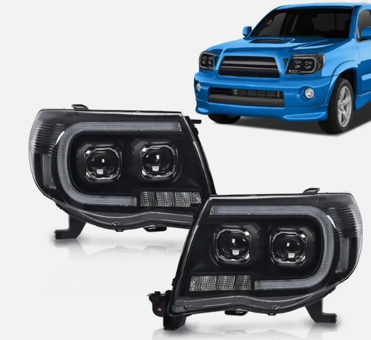 

Водонепроницаемые передние фары, фары, черные фары США для tacoma 2005, 2006, 2007, 2008, 2009, 2010, 2011