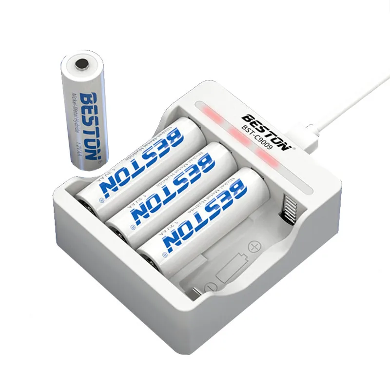 New 4 slot 1800mAh 1.2V AA Rechargeable Batteries NI-MH 900mAh AAA Battery Rechargeable Battery Smart  Battery Charger