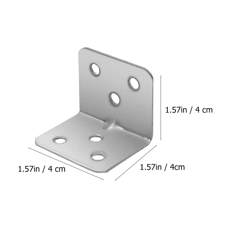 12 قطعة من موصل الرف بطبقة من الفولاذ المقاوم للصدأ دعامات زاوية زاوية شديدة التحمل لثبات أثاث كرسي الخزانة #2