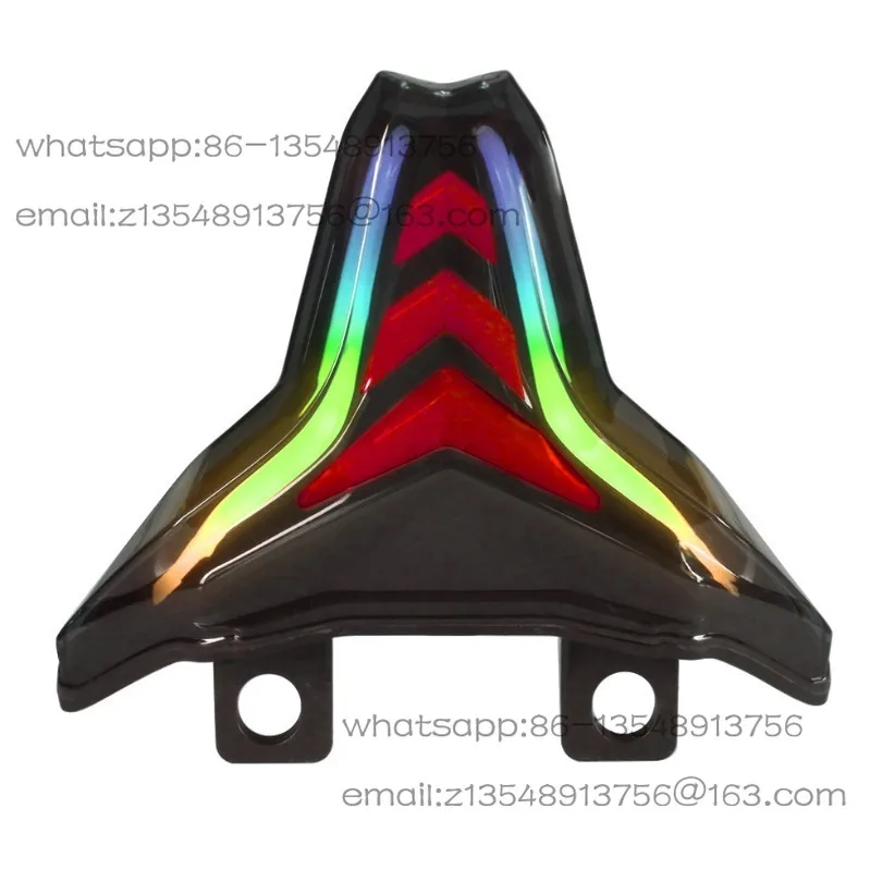 Suitable for ZX4R/ZX6R/NINJA400 modified rear tail lights colorful water steering/colorful tail lights