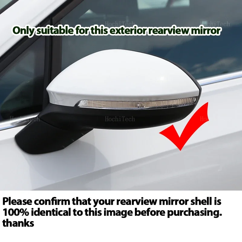 Sport Horn Look Black Rearview Mirror Cover Side Mirror Cap Accessories for Volkswagen VW Golf 8 MK8 VIII 8R R GTI GTE GTD 20-25