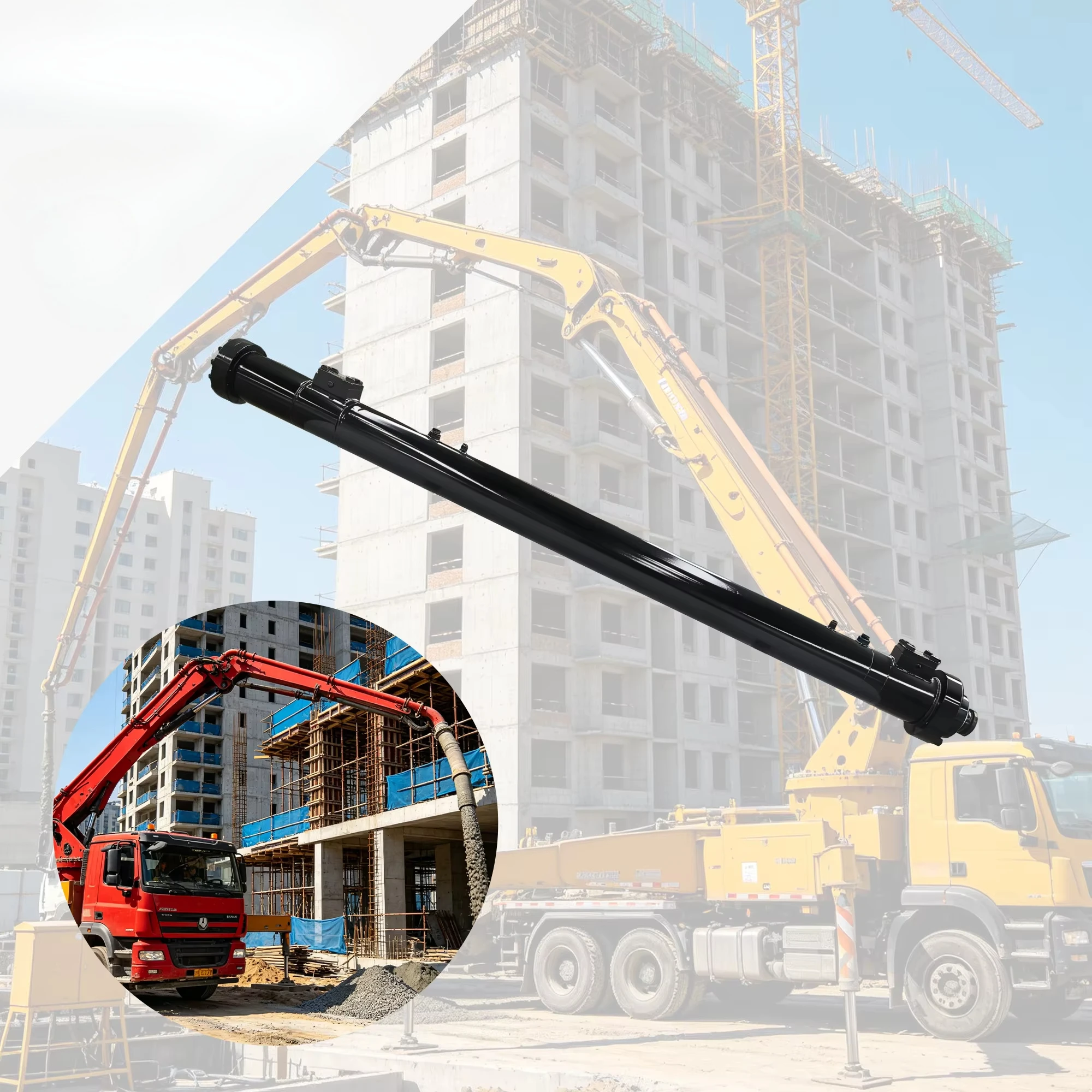 For High Quality Stainless Steel Single-Acting Hard Chrome Plated Telescopic Main Pumping Hydraulic Cylinder With CE Certificate