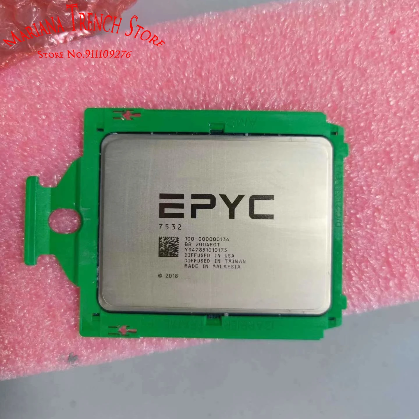 

CPU for EPYC 7532 32 Cores 64 Threads Base Clock 2.4GHz Max.Boost Up to 3.3GHz L3 Cache 256MB TDP 200W