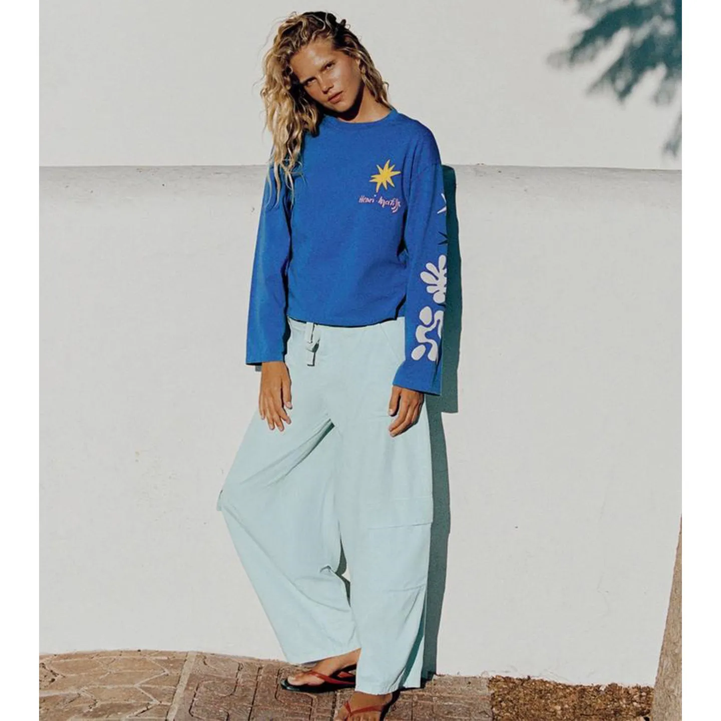 Loose Fit Long Sleeve round Neck Washed Effect T-Shirt New Autumn Women's Fashion Lazy Style Polyester Fiber 100% T-shirt