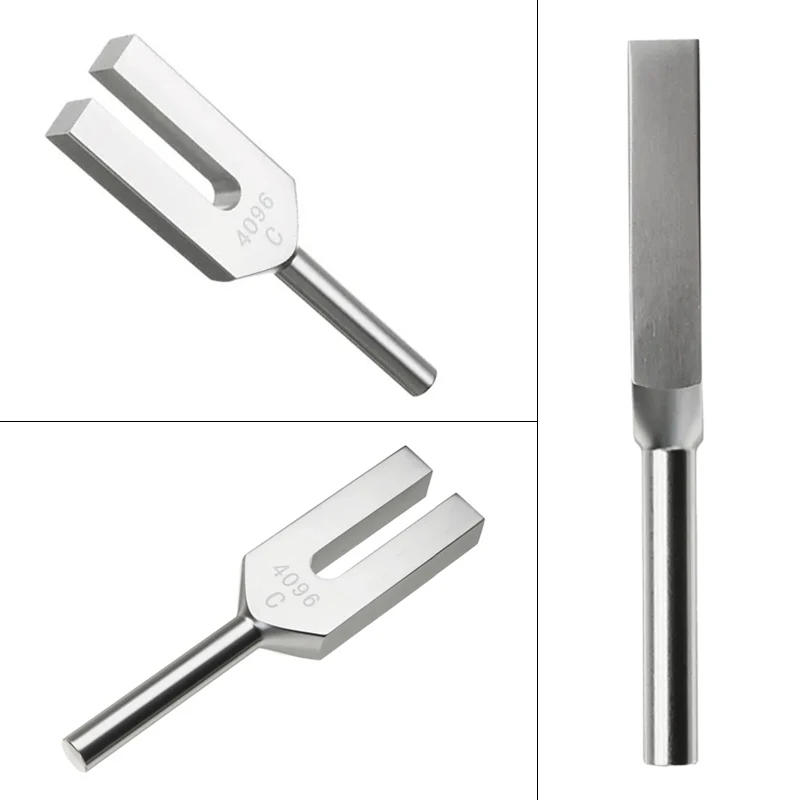 Horquilla de afinación de energía de alta frecuencia, herramienta médica de cristal de 4096HZ, aleación de aluminio, terapia de vibración de sonido curativo