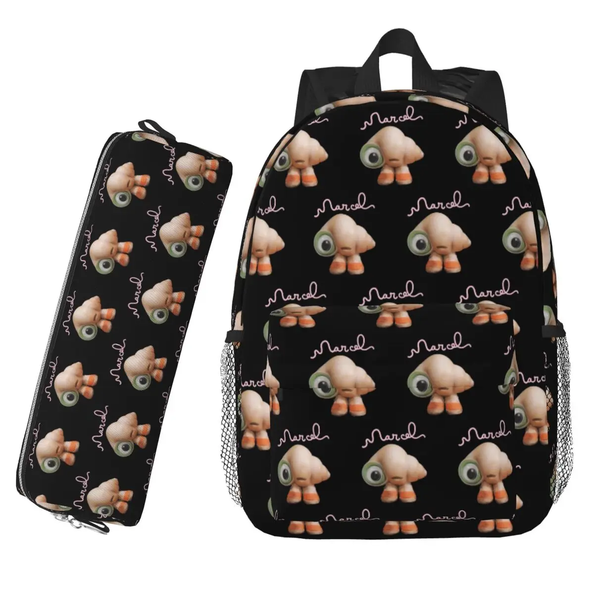 

Marcel The Shell With Shoes On Live Action Backpack Large Capacity Boys Girls BookBag Shoulder Children School Bag Pencil Case
