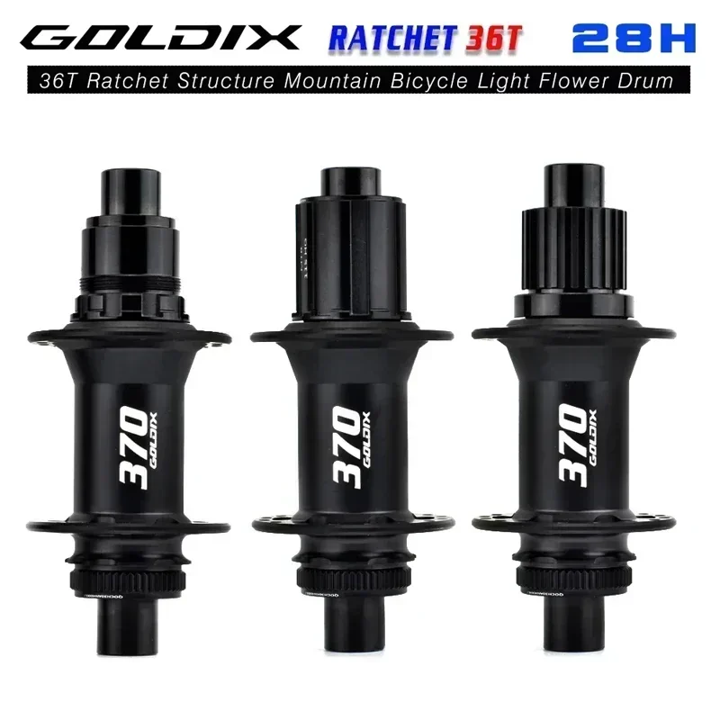 GOLDIX M370 36T Ratsche Fahrradnaben 28 Loch J-Bend Speichen Center Lock Scheibenbremse Mountainbike Nabe HG/XD/MS 4 Stück Dichtungslager