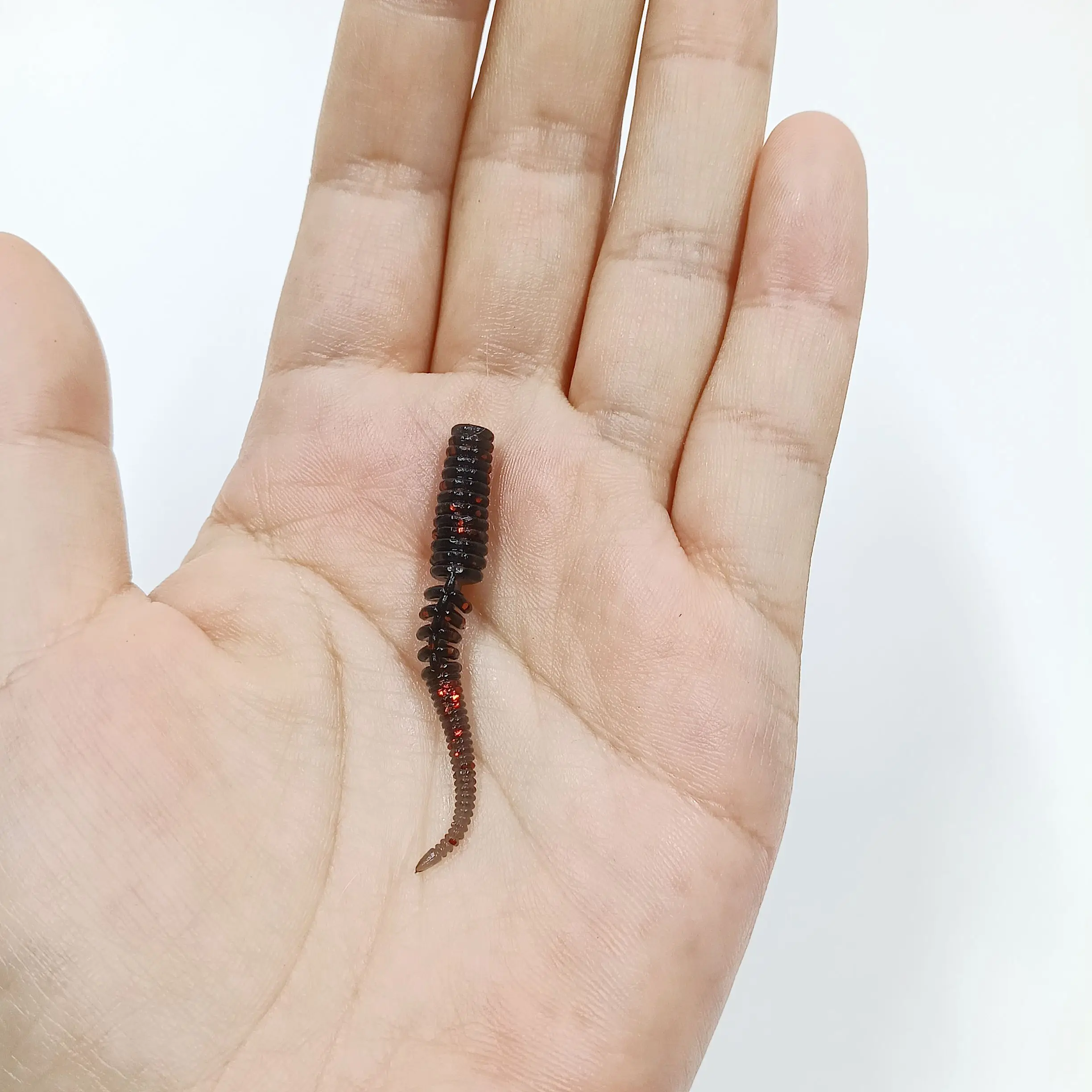DUODUOYU 30 Stück neue segmentierte TPE-Angelköder, 40 mm/0,25 g, 50 mm/0,5 g, Rockfishing Isca Aritical Swimbait Angelausrüstung – Detail 12